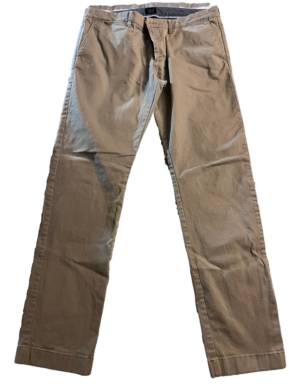 J Crew 484 Slim Pants Mens 34x32 Khaki Beige Stretch Chino Casual Preppy Travel